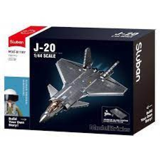 Nieuw - J20 Stealth Aircraft 1/44 Metal Coating Version1007Pcs