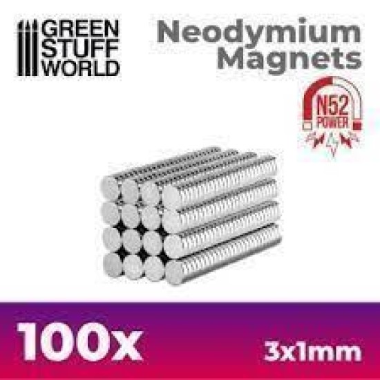 Neodymium Magnets 3X1Mm - 100 Units (N52)