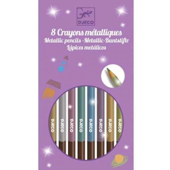 8 Crayons Métalliques