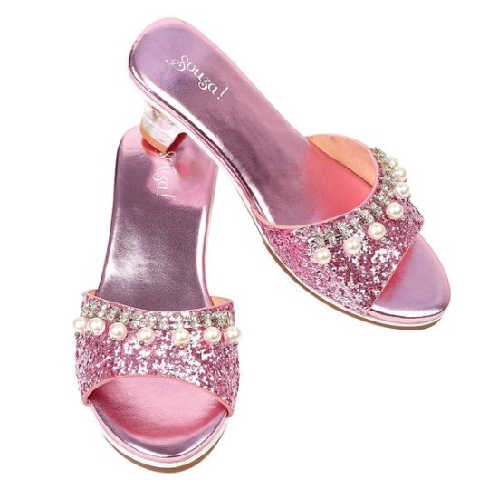 Slipper Hoge Hak Marie-Claire Roze Metallic Mt 27/28 (1 Paar)