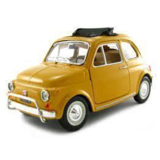 Bburago Fiat 500L 1968 1:24 Geel