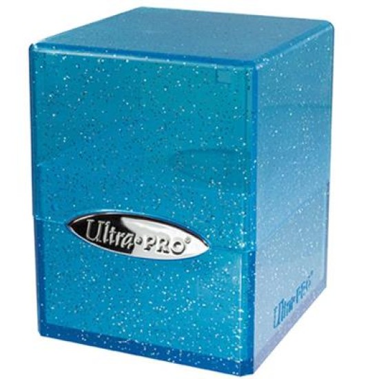 Deckbox Satin Cube Glitter Blue