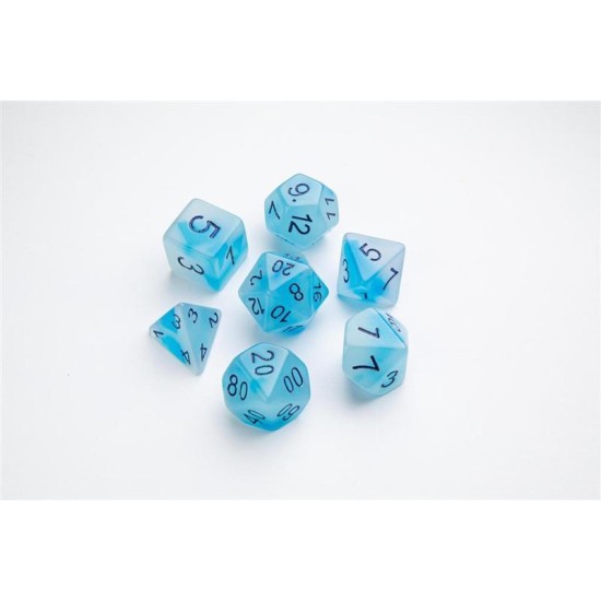 Dice Glow Series  Icy Crumbs Rpg Dice Set 7Stukjes