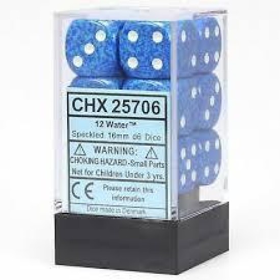 Dice Set Spec 16Mm Water D6 (12)