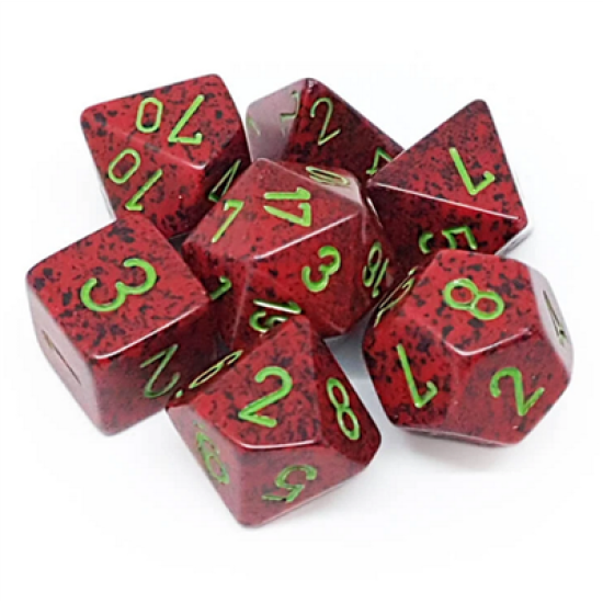 Dice Set Spec Poly Strawberry (7)