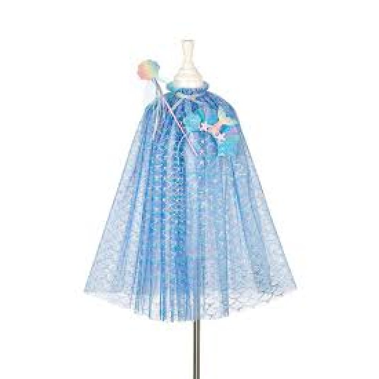 Marlya Mermaid Cape + Tiara + Wand Set 5-7 Yrs (1 Pc)