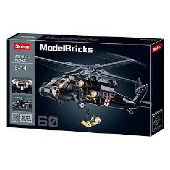 Nieuw - Modelbricks-Uh-60 Black Hawk 692Pcs