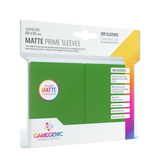 Sleeves Pack Matte Prime Green (100