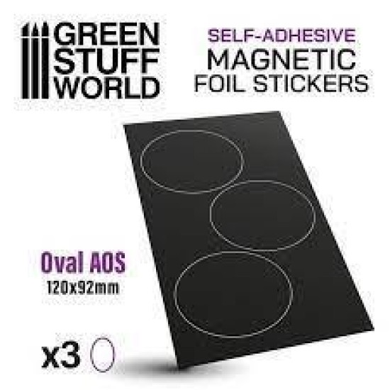 Oval Magnetic Sheet Self-Adhesive - 120X92Mm