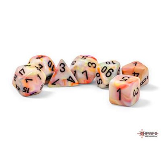 Chessex Festive® Mega-Hedral™ Circus™/Black 7-Die Set