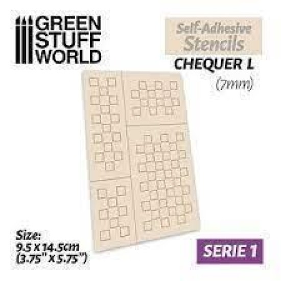 Self-Adhesive Stencils - Chequer L - 7Mm