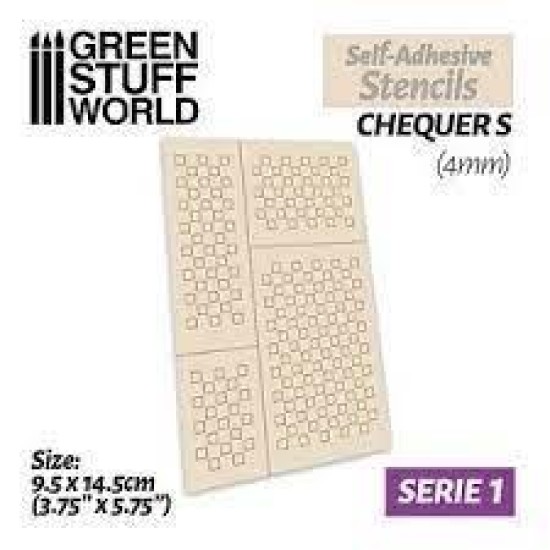 Self-Adhesive Stencils - Chequer S - 4Mm