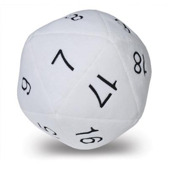 Jumbo D20 Plush Dice White