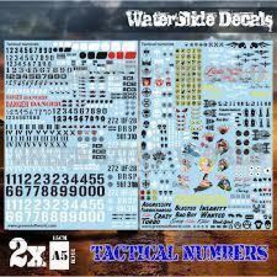 Waterslide Decals - Tactical Numerals And Pinups