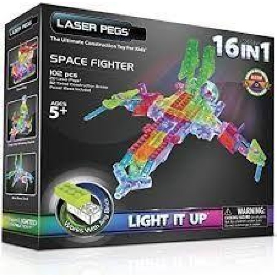 Laser Pegs 16 In 1 Space Fighter