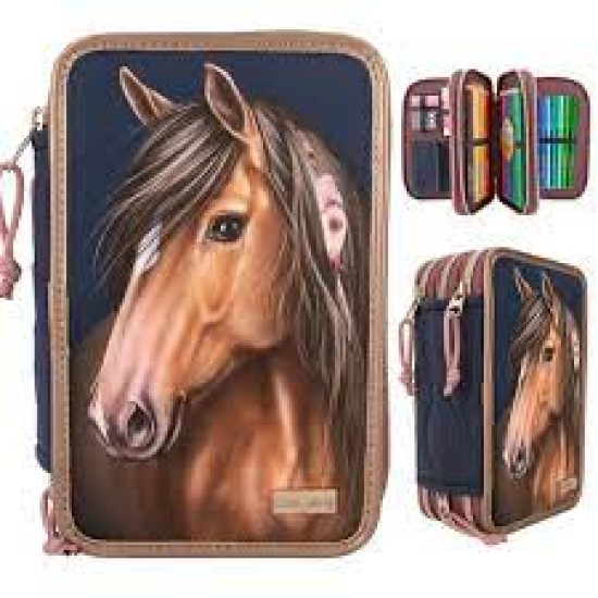 Miss Melody 3-Vaks Etui Night Horses