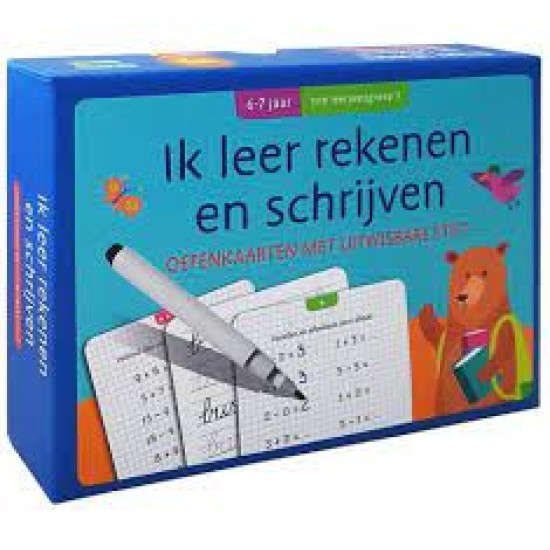 Oefenkaarten Met Uitwisbare Stift - Ik Leer Rekenen En Schrijven (6-7 J.) 1Ste Leerjaar