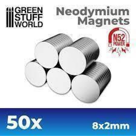 Neodymium Magnets 8X2Mm - 50 Units (N52)