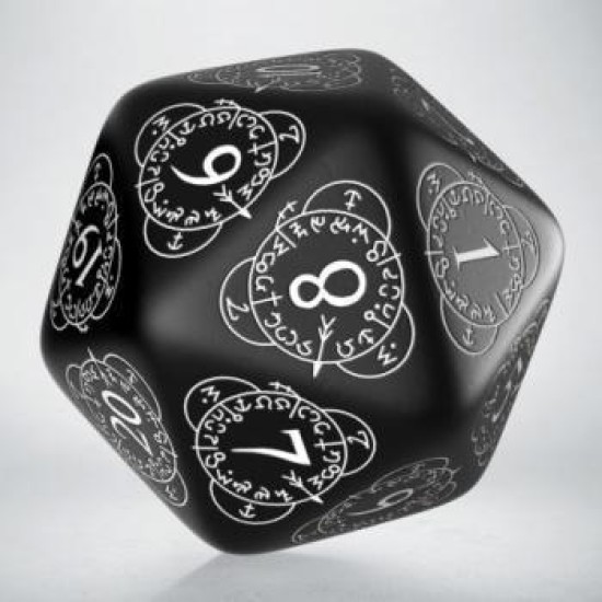 D20 Level Counter Black  And  White Die (1)