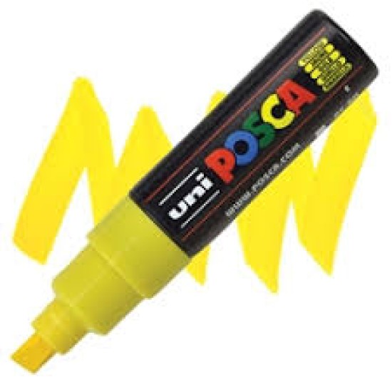 Posca Verfmarker (Schuine Punt) Dik: Geel