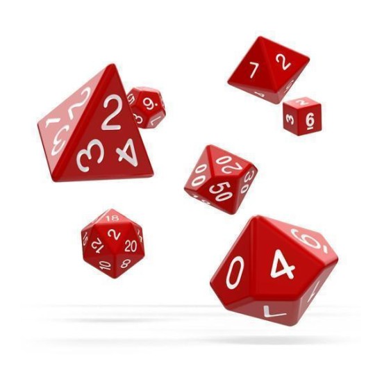 Oakie Doakie Dice Rpg Set Solid - Red (7)