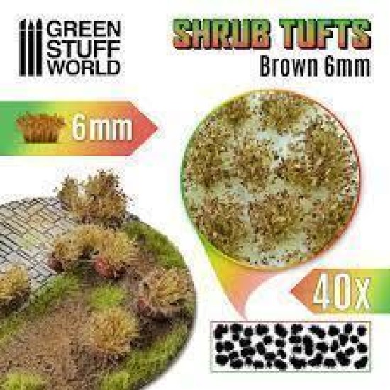 Shrubs Tufts - 6Mm Self-Adhesive - Brown