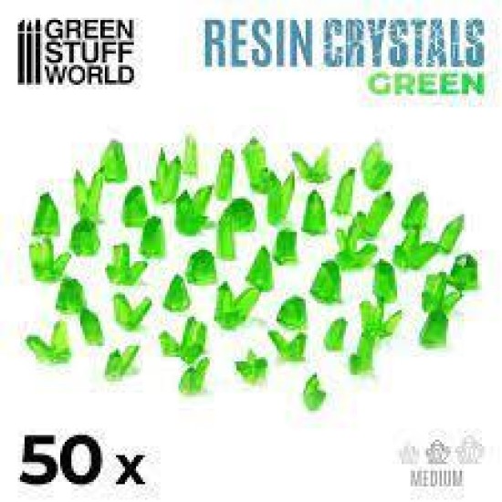 Green Resin Crystals - Medium