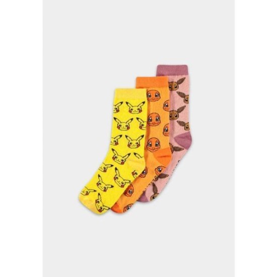 Pokemon Socks 3-Pack Three Icons 39-42