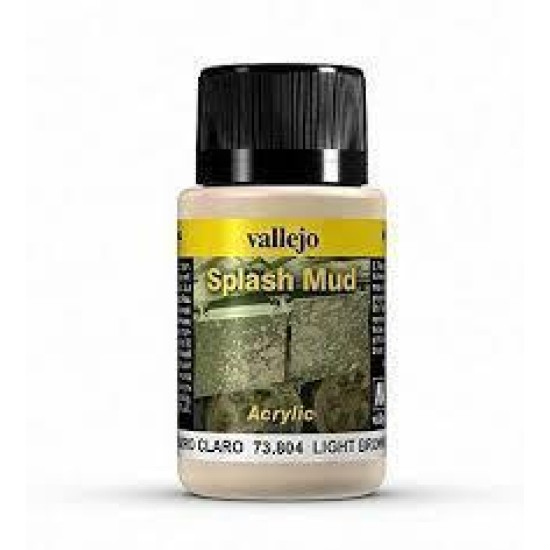 Vallejo Weathering Effects Splash Mud Light Brown 40 Ml