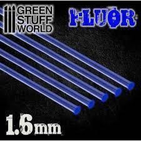 Acrylic Rods - Round 1.6 Mm Fluor Blue