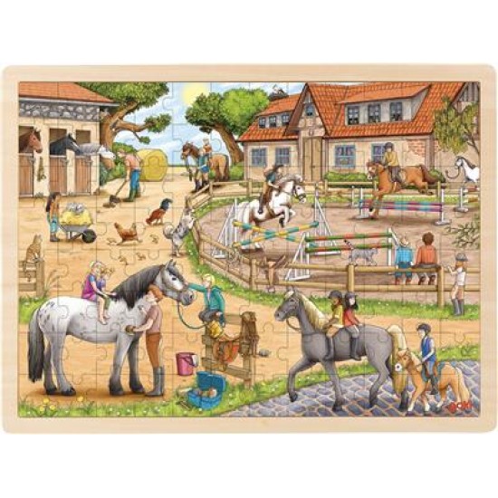 Goki Houten Legpuzzel Paardenmanege 96St.