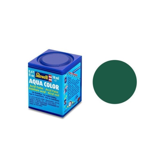 Donkergroen Mat Aqua Color 18 Ml Revell Modelbouwverf Op Waterbasis