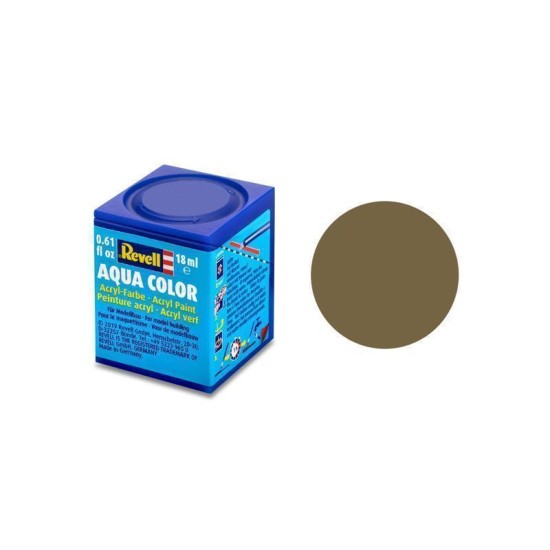 Khaki Bruin Mat Aqua Color 18 Ml Revell Modelbouwverf Op Waterbasis