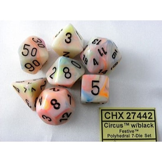 Dice Set Fest Poly Circus-Black (7)