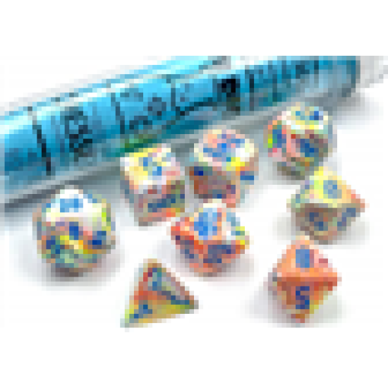 Chessex Festive Polyhedral Kaleidoscope/Blue 7-Die Set