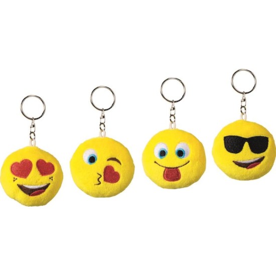 Sleutelhanger Emoticon Happy 4 Assorti