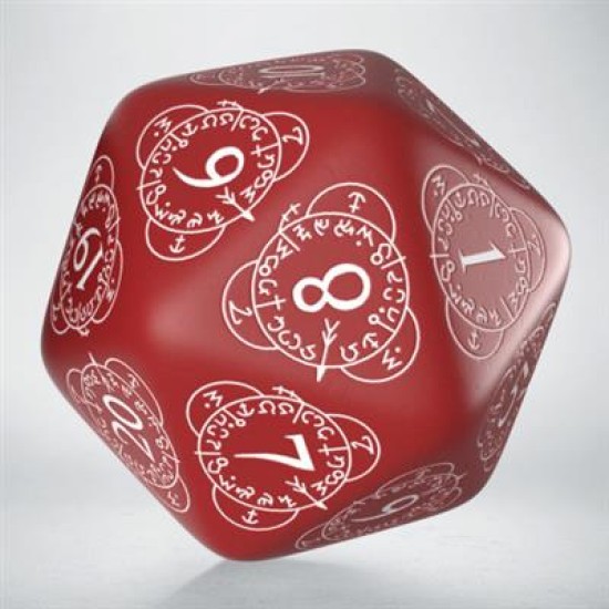 D20 Level Counter Red  And  White Die (1)